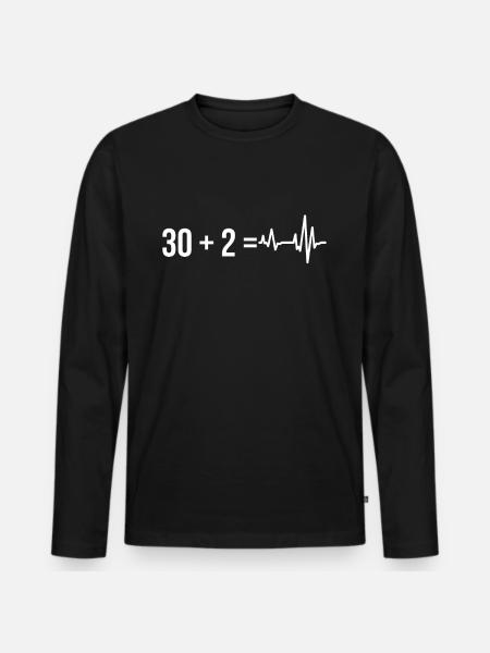 Wiederbelebung Rettungsdienst - Männer Premium Bio Langarmshirt - Schwarz