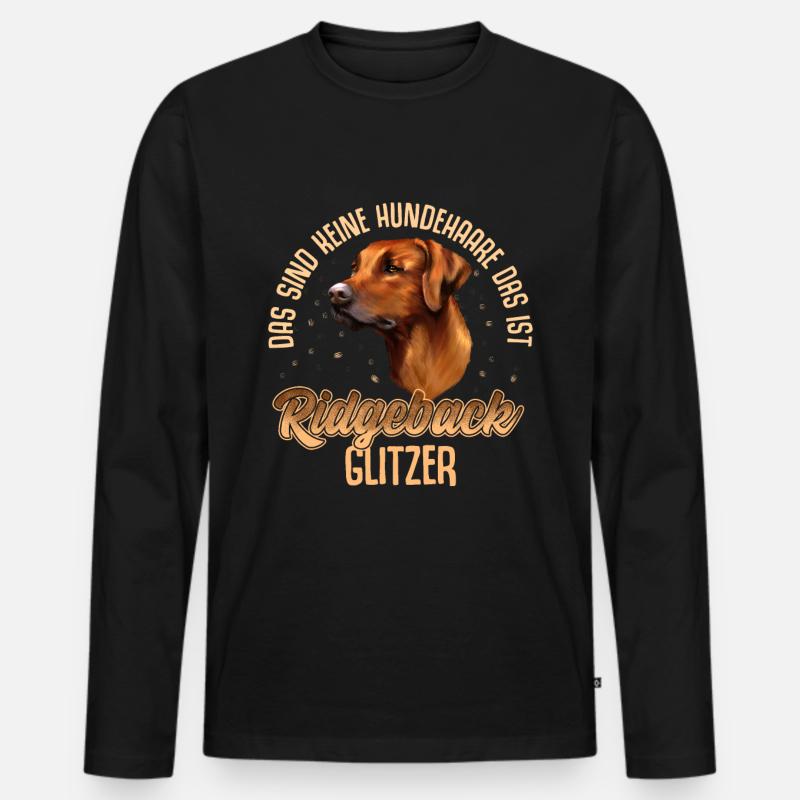 Rhodesian Ridgeback - Männer Premium Bio Langarmshirt - Schwarz