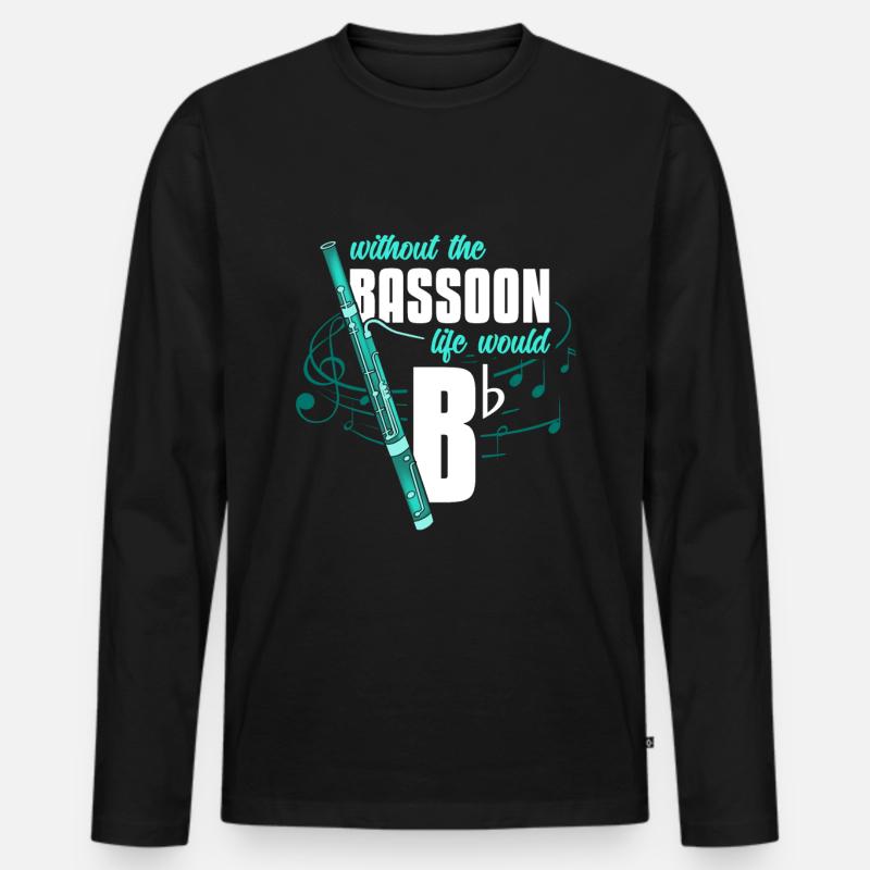 Fagott - Männer Premium Bio Langarmshirt - Schwarz