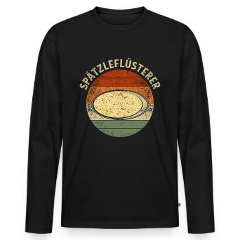 Rétro Murmure tardif Souabe - T-shirt manches longues Premium bio Homme - noir - Devant - Nico (187cm)
