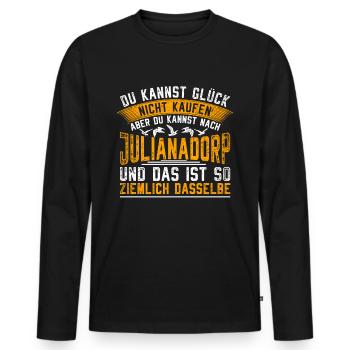 Julianadorp Sehnsucht Niederlande - Männer Premium Bio Langarmshirt - Schwarz - Vorne - Nico (187cm)