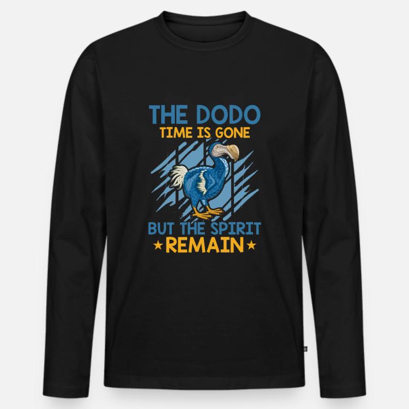 Dodo Mauritius Dronte - T-shirt manches longues Premium bio Homme - noir