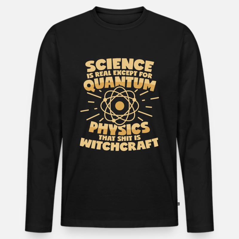 Quantenphysik - Männer Premium Bio Langarmshirt - Schwarz