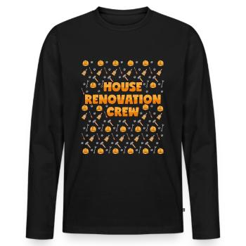 Équipe de rénovation de maison Équipe Équipe Rénover - T-shirt manches longues Premium bio Homme - noir - Devant - Nico (187cm)