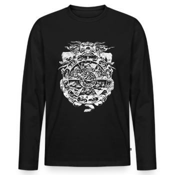 Samsara - T-shirt manches longues Premium bio Homme - noir - Devant - Nico (187cm)