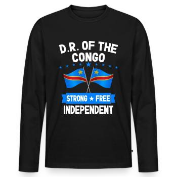 Democratic Republic of the Congo - Men's Premium Organic Long Sleeve Shirt - black - Front - Nico (187cm)