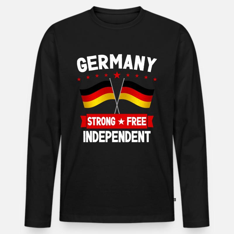 Deutschland - Männer Premium Bio Langarmshirt - Schwarz