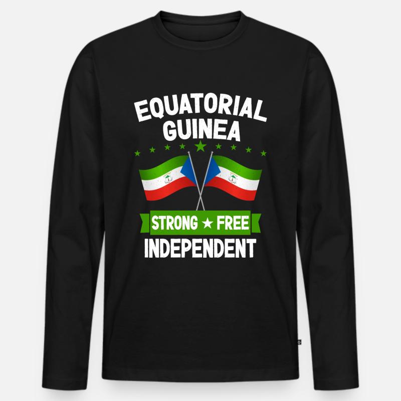 Äquatorialguinea - Männer Premium Bio Langarmshirt - Schwarz