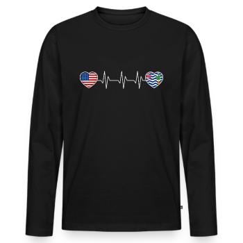 British Indian Ocean Territory - Men's Premium Organic Long Sleeve Shirt - black - Front - Nico (187cm)