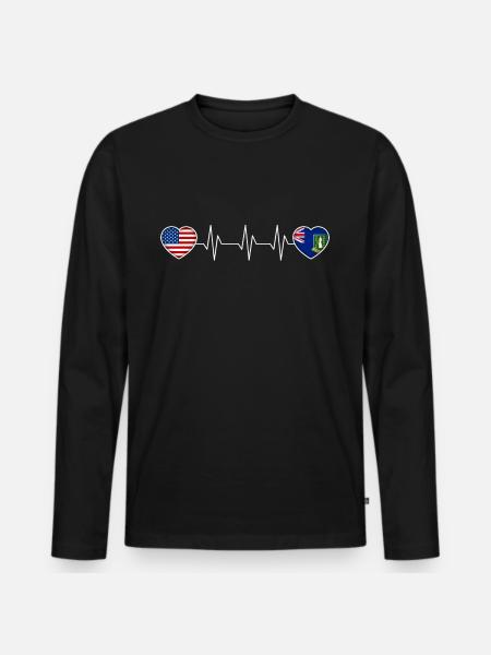 British Virgin Islands - Men's Premium Organic Long Sleeve Shirt - black