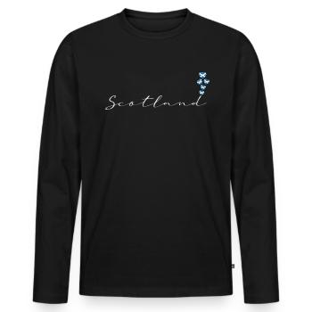 Scotland - Men's Premium Organic Long Sleeve Shirt - black - Front - Nico (187cm)