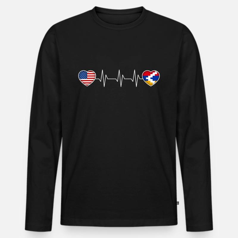 Bergkarabach - Männer Premium Bio Langarmshirt - Schwarz