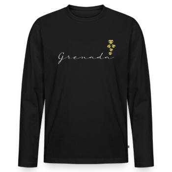 Grenade - T-shirt manches longues Premium bio Homme - noir - Devant - Nico (187cm)