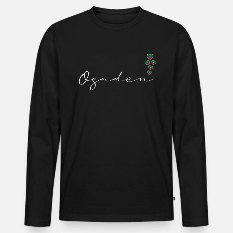 Ogaden - Männer Premium Bio Langarmshirt - Schwarz