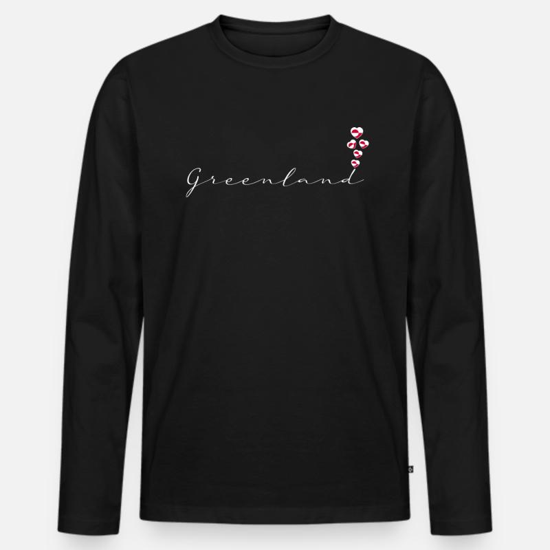 Groenlandia - Maglia a manica lunga ecologica premium da uomo - nero