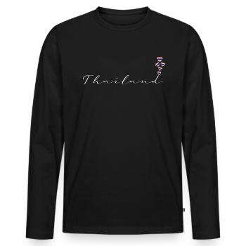 Thailand - Men's Premium Organic Long Sleeve Shirt - black - Front - Nico (187cm)