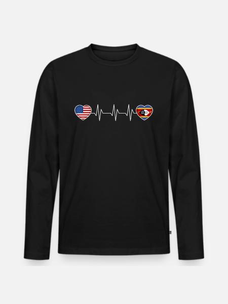 Swaziland - T-shirt manches longues Premium bio Homme - noir
