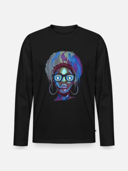 Nördliche Marianen - Männer Premium Bio Langarmshirt - Schwarz