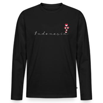Indonesia - Men's Premium Organic Long Sleeve Shirt - black - Front - Nico (187cm)