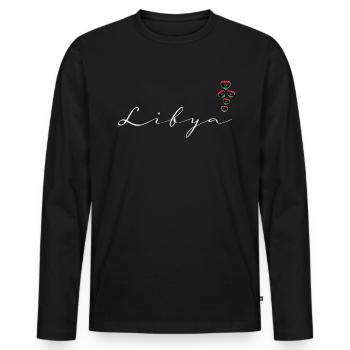 Libyen - Männer Premium Bio Langarmshirt - Schwarz - Vorne - Nico (187cm)