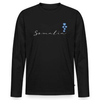 Somalia - Men's Premium Organic Long Sleeve Shirt - black - Front - Nico (187cm)