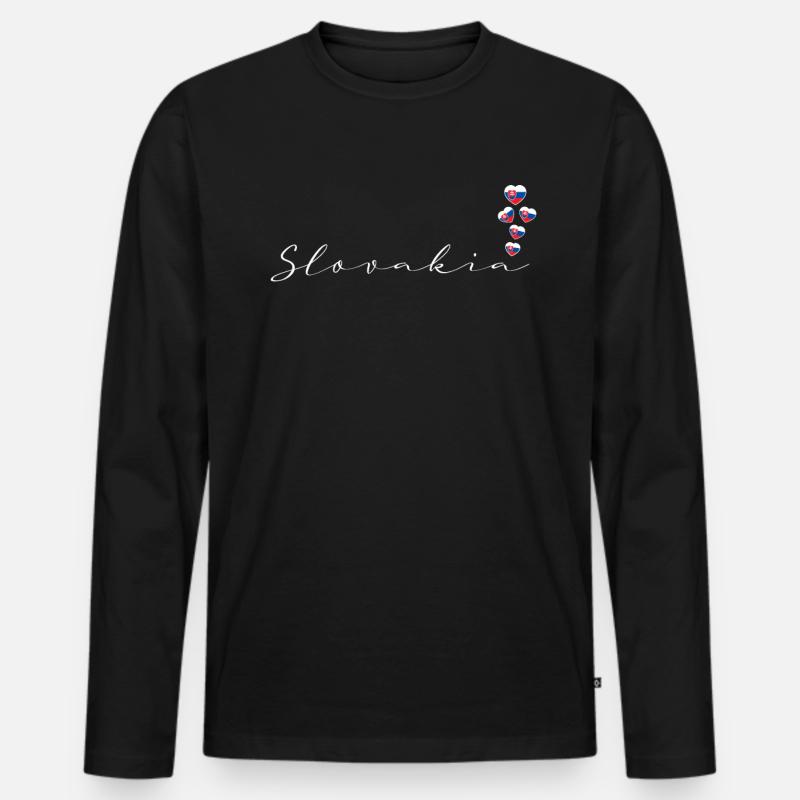 Slowakei - Männer Premium Bio Langarmshirt - Schwarz