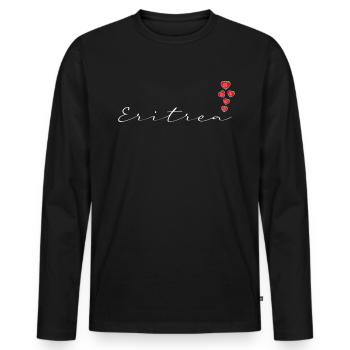 Eritrea - Männer Premium Bio Langarmshirt - Schwarz - Vorne - Nico (187cm)