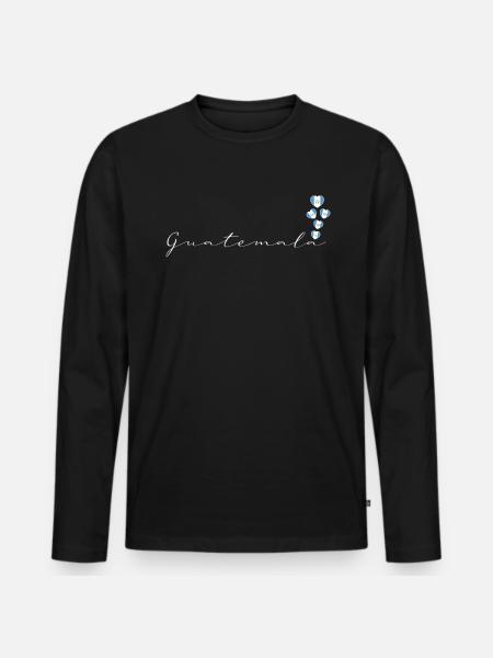 Guatemala - Men's Premium Organic Long Sleeve Shirt - black