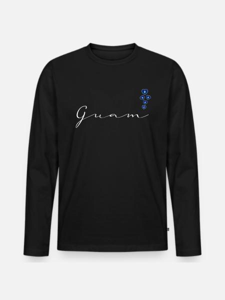 Guam - Men's Premium Organic Long Sleeve Shirt - black