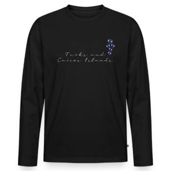 Turks and Caicos Islands - Men's Premium Organic Long Sleeve Shirt - black - Front - Nico (187cm)