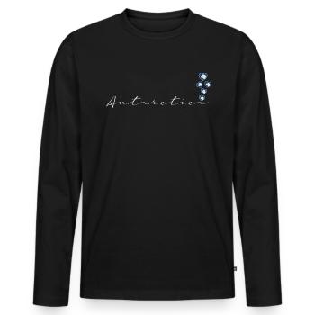 Antarctica - Men's Premium Organic Long Sleeve Shirt - black - Front - Nico (187cm)