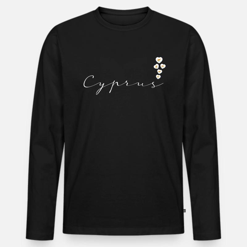 Zypern - Männer Premium Bio Langarmshirt - Schwarz