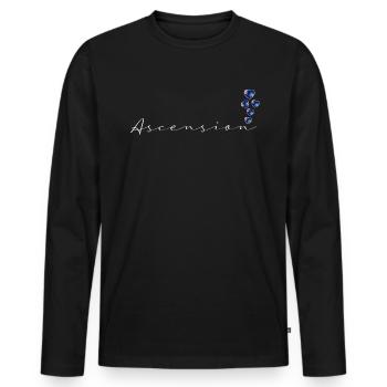 Ascension - Men's Premium Organic Long Sleeve Shirt - black - Front - Nico (187cm)
