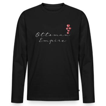 Empire ottoman - T-shirt manches longues Premium bio Homme - noir - Devant - Nico (187cm)