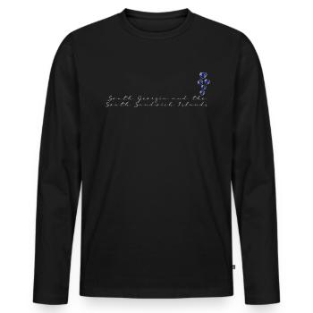 Géorgie du Sud et les îles Sandwich du Sud - T-shirt manches longues Premium bio Homme - noir - Devant - Nico (187cm)