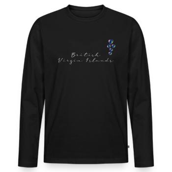 Britische Jungferninseln - Männer Premium Bio Langarmshirt - Schwarz - Vorne - Nico (187cm)