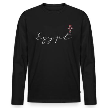 Egypt - Men's Premium Organic Long Sleeve Shirt - black - Front - Nico (187cm)