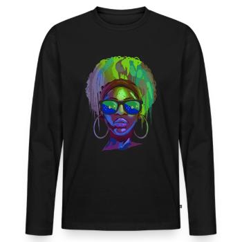 Île Christmas - T-shirt manches longues Premium bio Homme - noir - Devant - Nico (187cm)
