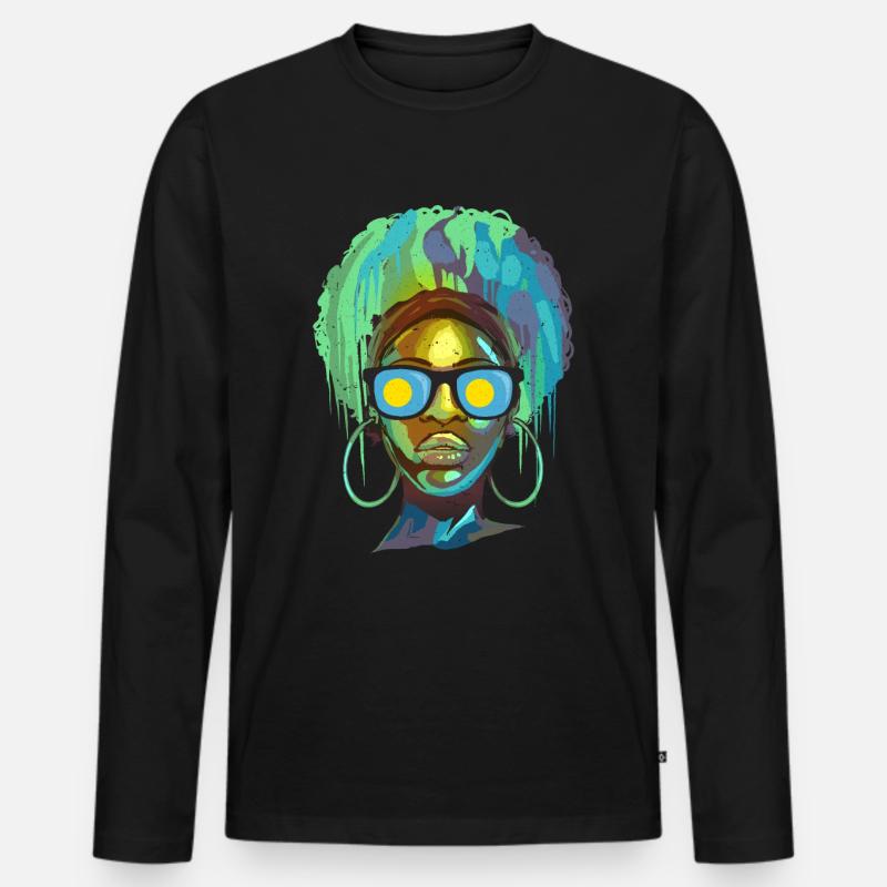 Palau - Männer Premium Bio Langarmshirt - Schwarz