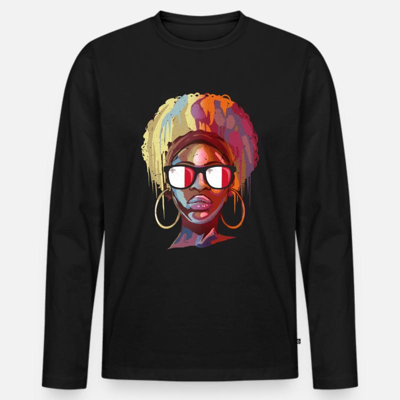 Malta - Männer Premium Bio Langarmshirt - Schwarz