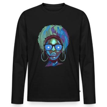 Somalia - Men's Premium Organic Long Sleeve Shirt - black - Front - Nico (187cm)