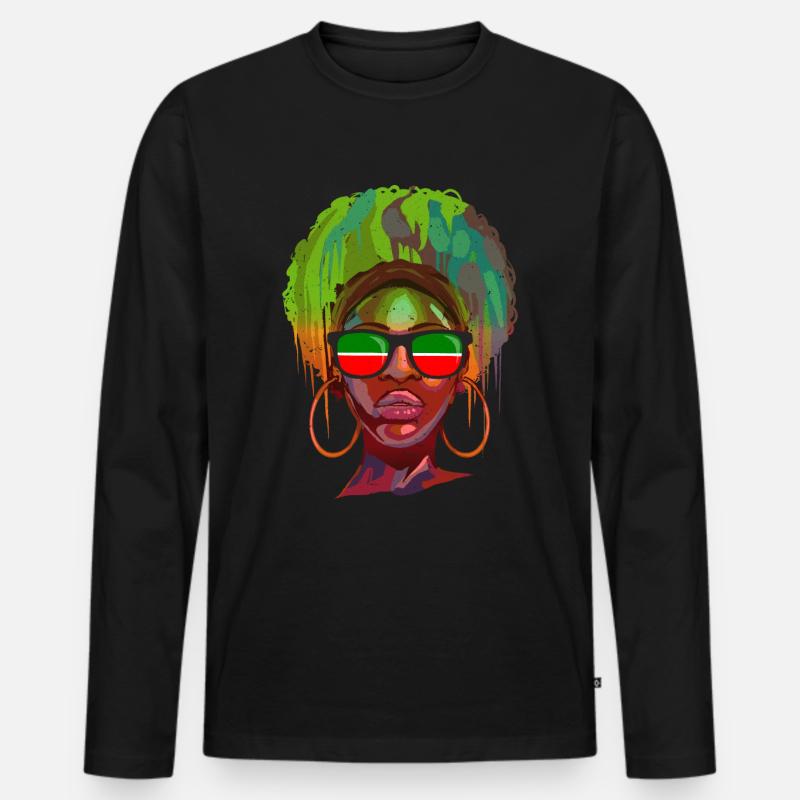 Tatarstan - Männer Premium Bio Langarmshirt - Schwarz