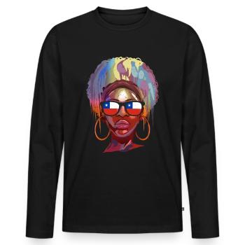 Chile - Männer Premium Bio Langarmshirt - Schwarz - Vorne - Nico (187cm)