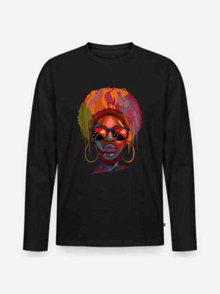 Papua New Guinea - Men's Premium Organic Long Sleeve Shirt - black