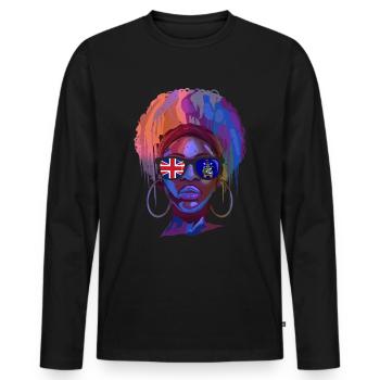 Géorgie du Sud et les îles Sandwich du Sud - T-shirt manches longues Premium bio Homme - noir - Devant - Nico (187cm)