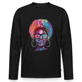 British Indian Ocean Territory - Men's Premium Organic Long Sleeve Shirt - black - Front - Nico (187cm)