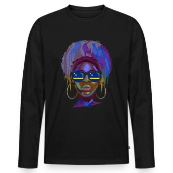 Curaçao - Männer Premium Bio Langarmshirt - Schwarz - Vorne - Nico (187cm)