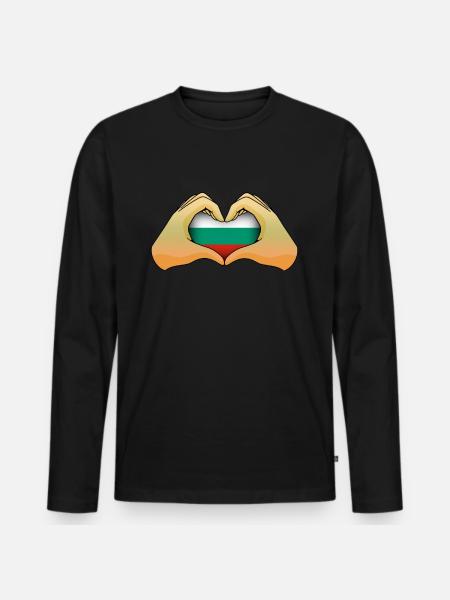 Bulgaria - Men's Premium Organic Long Sleeve Shirt - black