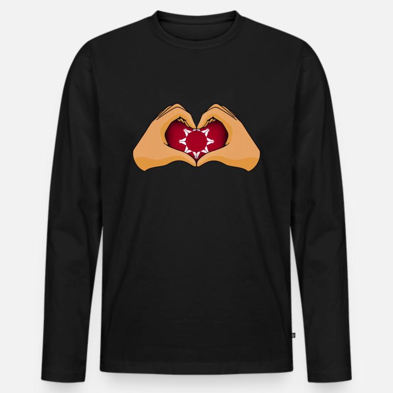 Lakota - Männer Premium Bio Langarmshirt - Schwarz