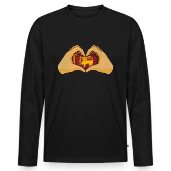 Sri Lanka - Männer Premium Bio Langarmshirt - Schwarz - Vorne - Nico (187cm)